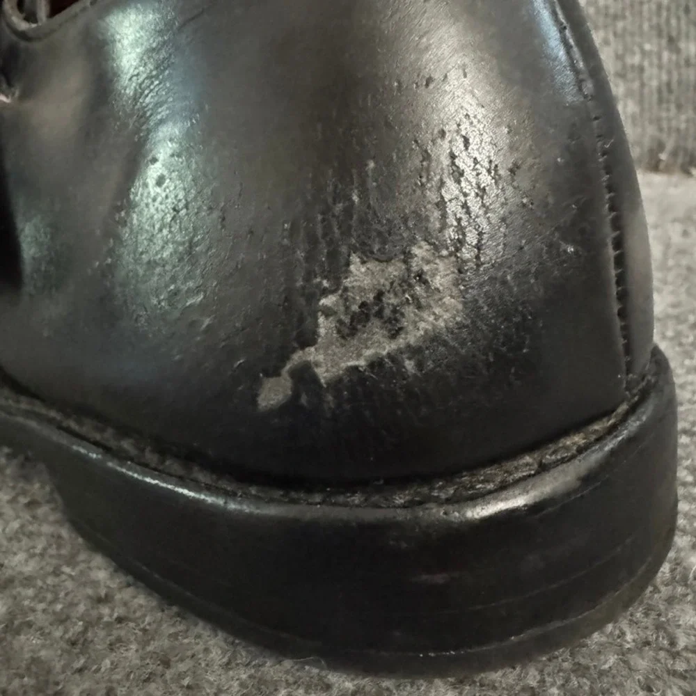 Allen Edmonds St Johns Mens Double Monk Strap Shoes Black Leather Cap Toe 14
